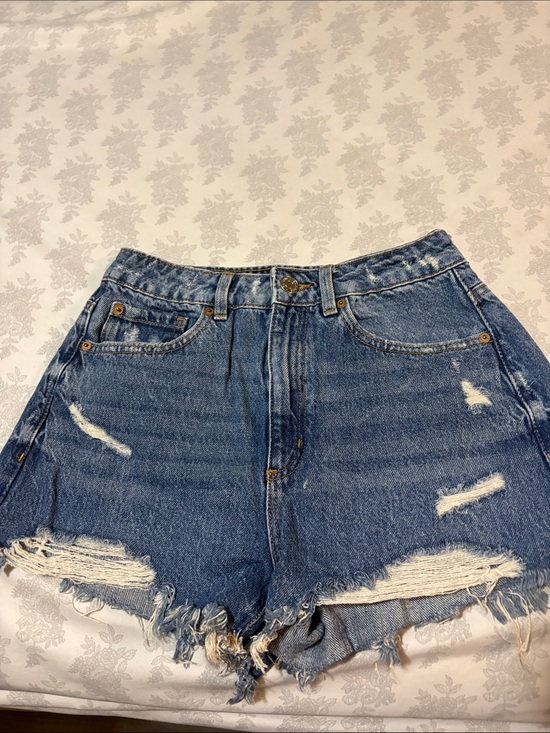 Garage Pants - Garage Distressed Denim Jean Shorts - Blue